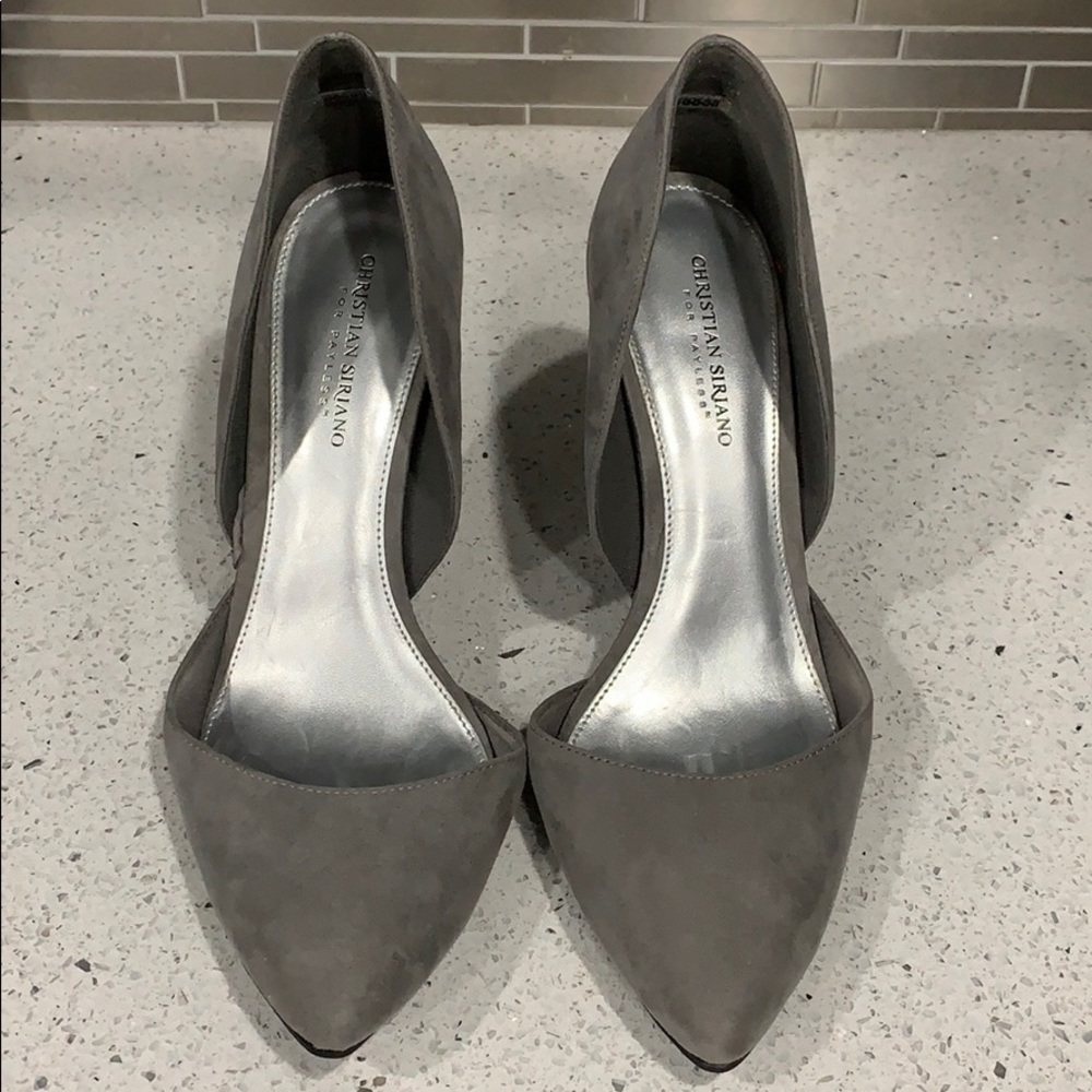 Christian Siriano Grey Pointed Heels